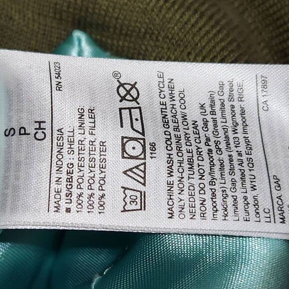 Gap OC nylon bomber army jacket green small - Picture 4 of 5